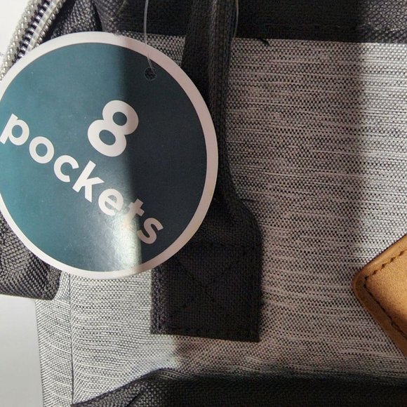 BB Gear Backpack Diaper Bag with Adjustable Shoulder Strap, Gray - Picture 5 of 9